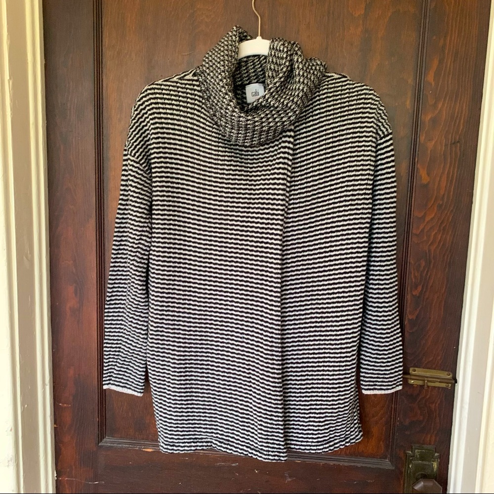 CAbi thick knit funnel cowl turtle neck sweater jumper chunky